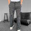 Su Yolu Çizgili Cepli Pantalon - Siyah