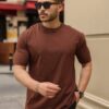 Erkek Kolları Dar Kesim Rahat Kalıp Basic Tişört