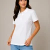 280720266a6938af64464.webp 2li Polo Yaka Pike Kumaş Düğmeli Basic Tişört Günlük Rahat Kesim - Beyaz, Pembe