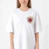 280720266a693aca80ebb.webp Türk Arma Baskılı Oversize Bisiklet Yaka Günlük T-shirt - Beyaz
