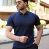 280720266a693d767d04f.jpeg Erkek Örgü Desen Yakalı Kısa Kollu Triko Tişört - 0 Pamuk Akrilik