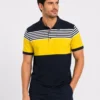 290720266a69466695c26.webp Erkek Pike Kumaş Çizgili Polo Yaka Tişört Kısa Kol Yazlık T-Shirt - Lacivert