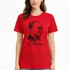 Atatürk Baskılı Tişört Kısa Kollu Bisiklet Yaka T-Shirt - Kırmızı