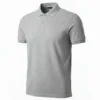 Erkek Pike Kumaş Düğmeli Yaka Regular Fit Günlük Kısa Kol Tişört T-shirt - Gri