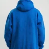 Erkek Saks Mavi Double Oversize 3 İplik Pamuklu Kapüşonlu Kanguru Cepli Sweatshirt Hoodie - Saks Mavi