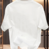 290720266a697e483215b.png Baskılı Oversize Bisiklet Yaka T-shirt - Beyaz