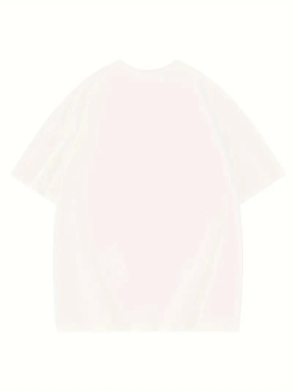 290720266a697ede32c5d.png Baskılı Oversize Bisiklet Yaka T-shirt - Beyaz