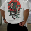 290720266a697f961c571.png Baskılı Oversize Bisiklet Yaka T-shirt - Beyaz