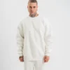 290720266a6991c63b5c0.webp Uzun Kol Bisiklet Yaka Basic SweatShirt - Beyaz