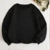 290720266a699411c1f1f.webp Üç İplik Biskilet Yaka Basic SweatShirt - Siyah