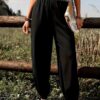 080820266a77848bda662.jpeg Kadın Yüksek Bel Beli Lastikli Dökümlü Ve Beli şeritli Pera Pantolon