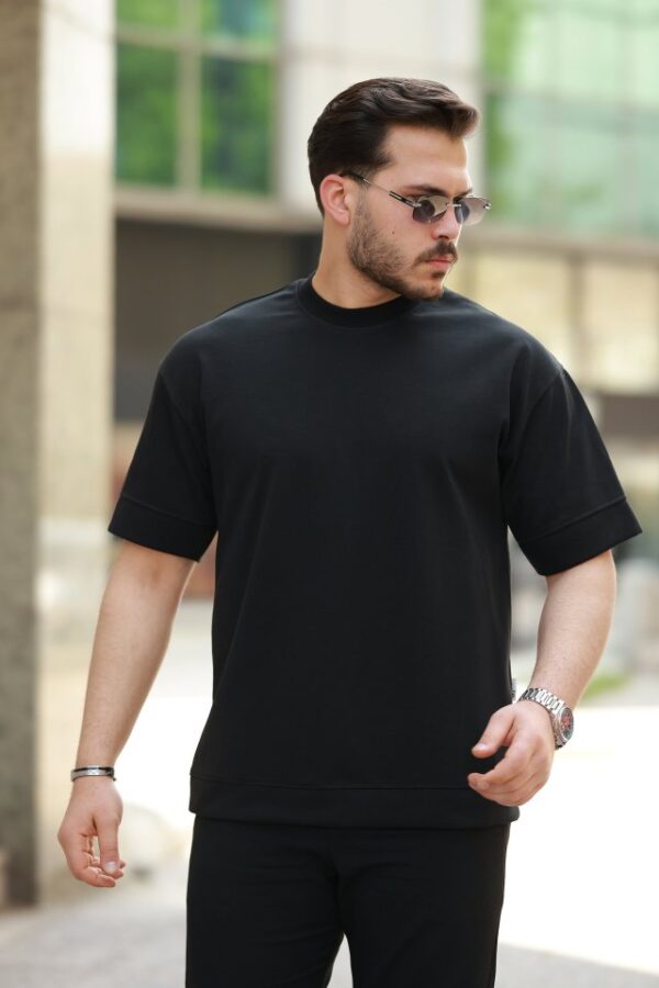 120820266a7c3b8dead49.jpeg Erkek Basic Oversize Double Face Kumaş Kısa Kollu Tshirt