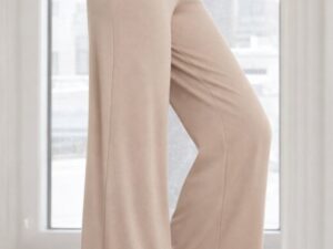 Kadın Yüksek Bel Beli Geniş Paçalı Uzun Janjan Krep Pantolon
