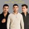 190820266a8571dc37490.webp Erkek Fitilli Triko Kazak 3’lü Set – Antrasit, Siyah, Bej Kalın Dokuma Pamuklu Regular Fit V Yaka Fermuarlı Uzun Kollu Rahat Kışlık Kazak Kombini